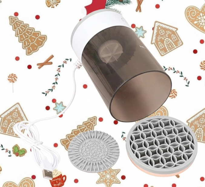 GlowBrush™ - Limpiador Eléctrico de Brochas de Maquillaje - Limpia hasta 3 a 4 Brochas a la vez