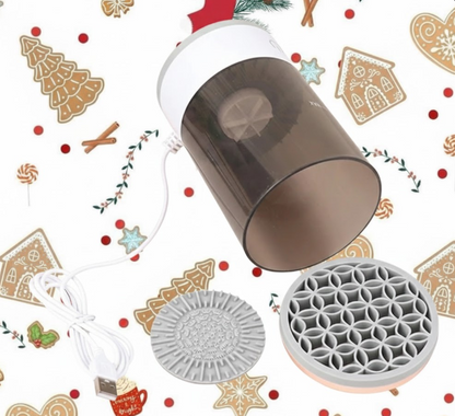 GlowBrush™ - Limpiador Eléctrico de Brochas de Maquillaje - Limpia hasta 3 a 4 Brochas a la vez