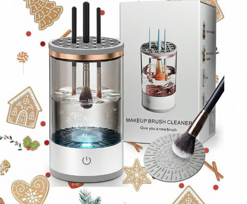GlowBrush™ - Limpiador Eléctrico de Brochas de Maquillaje - Limpia hasta 3 a 4 Brochas a la vez