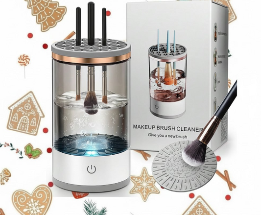 GlowBrush™ - Limpiador Eléctrico de Brochas de Maquillaje - Limpia hasta 3 a 4 Brochas a la vez